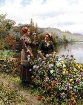 丹尼爾 李奇微爵士 Peasant Girls in Flower Garden